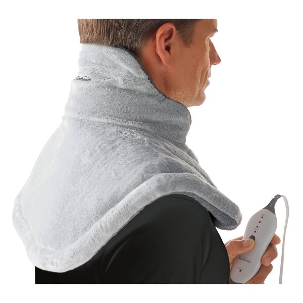 Renue Heat Therapy Neck and Shoulder Wrap Heating Pad, Grey