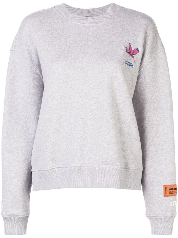 logo embroidered sweatshirt