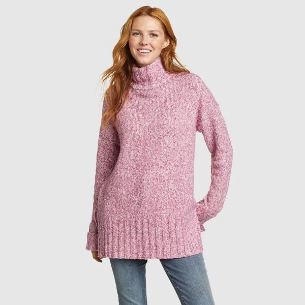 Women's Rest & Repeat Funnel-Neck Sweater - Solid