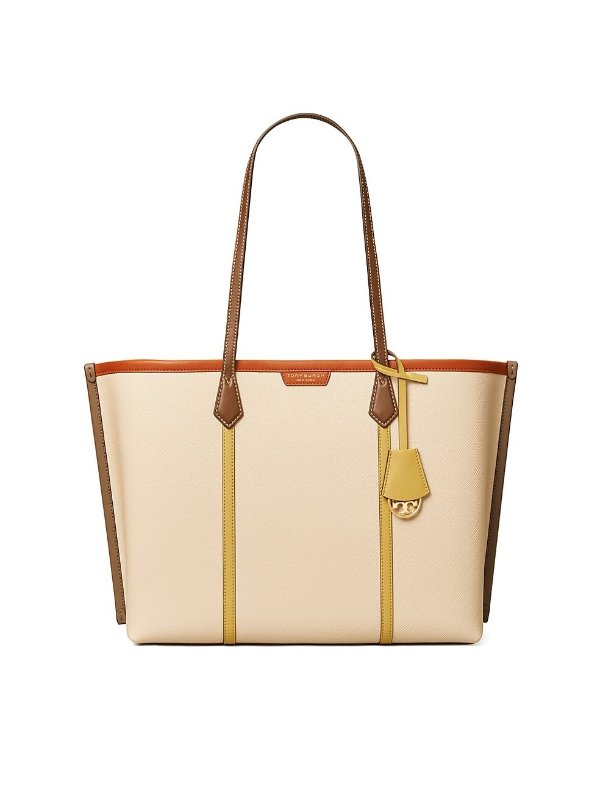 Perry Colorblock Leather Triple Compartment Tote