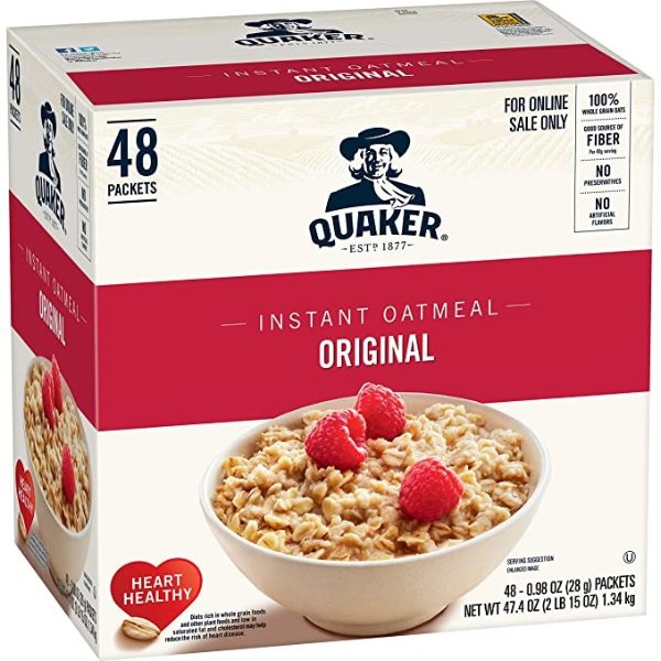 Instant Oatmeal, Original, Individual Packets, 48 Count