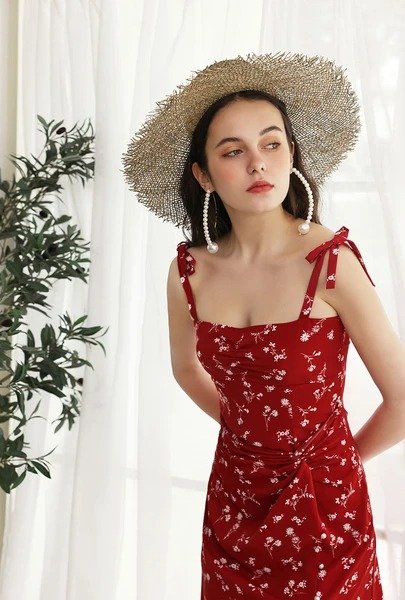 Lorraine Dress - Red Floral