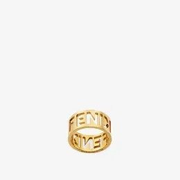 Gold-colored ring - SIGNATURE RING | Fendi | Fendi Online Store