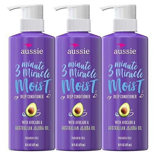 Deep Conditioner, with Avocado. Paraben Free, 3 Minute Miracle Moist, For Dry Hair, 16 fl oz, Triple Pack
