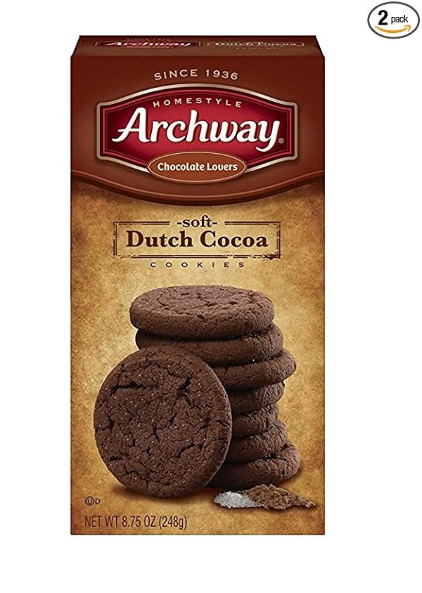 Archway Chocolate Lovers Soft Dutch Cocoa Cookies, 8.75 Oz - 2 Pack