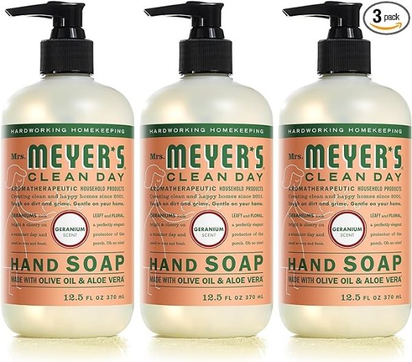 Mrs. Meyers Clean Day Hand Soap, Geranium, 12.5 fl oz