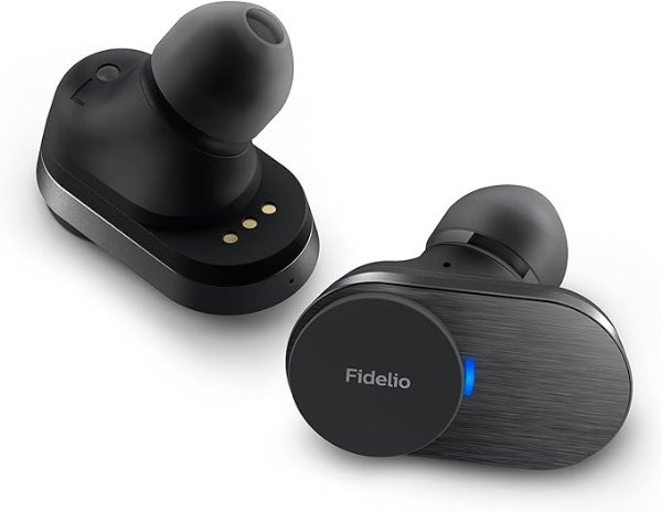 Fidelio T1 True Wireless Headphones with Active Noise Canceling Pro+, Audiophile Quality, Black