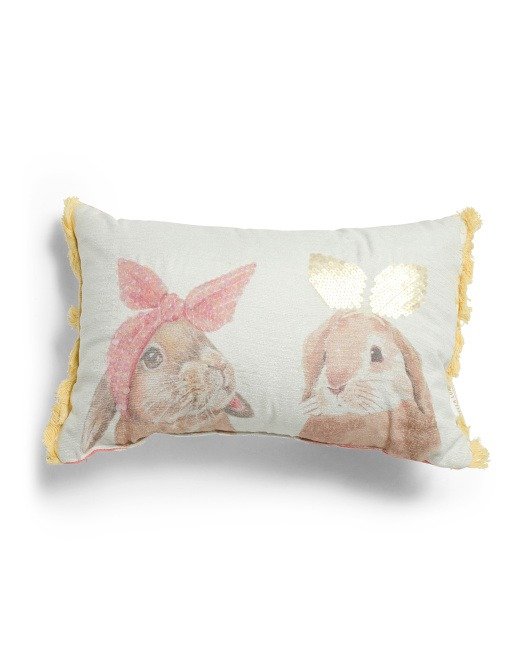 Made In India 15x10 Bunnies Pillow