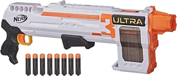 Ultra Three Blaster, Pump-Action, 8-Dart Internal Clip, 8 Ultra Darts, Compatible Only Ultra Darts