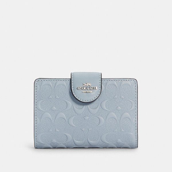 Medium Corner Zip Wallet in Signature Leather