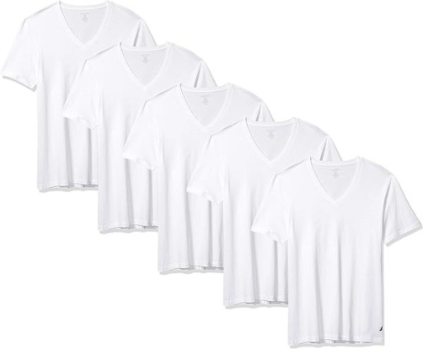 Men's Cotton V-Neck T-Shirt-Multipack