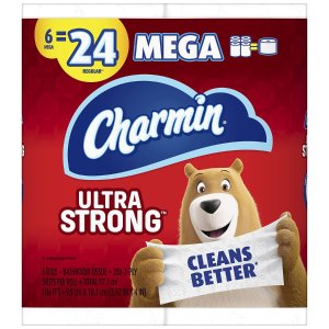 Charmin Ultra Strong Mega Roll Toilet Paper 6 Packs