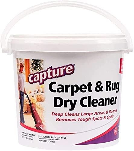 Carpet & Rug Dry Cleaner w/ Resealable lid - Home, Car, Dogs & Cats Pet Carpet Cleaner Solution - Strength Odor Eliminator, Stains Spot Remover, Non Liquid & No Harsh Chemical (4 Pound)