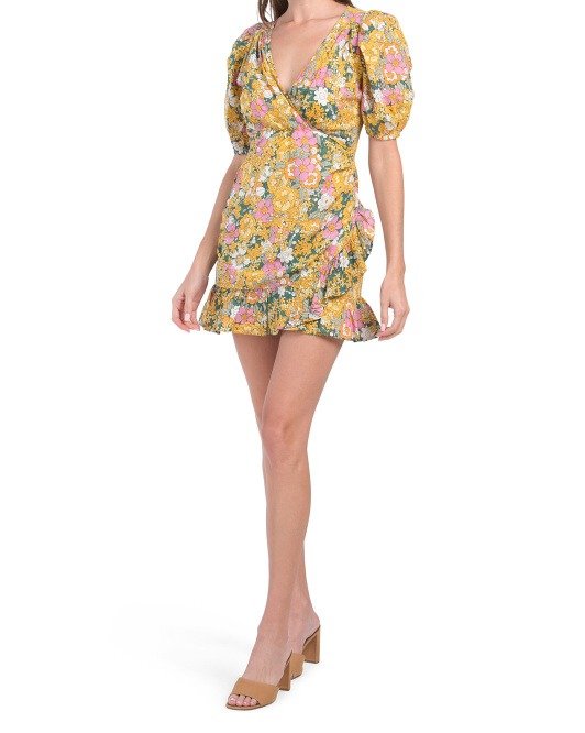 Puff Shoulder Floral Print Petra Dress | Casual Dresses | Marshalls