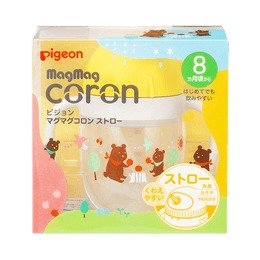 PIGEON 贝亲||Magmag Coron 实用便携可爱吸管奶瓶||1个