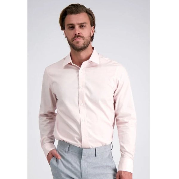 Premium Comfort Dress Shirt - Light Pink Solid