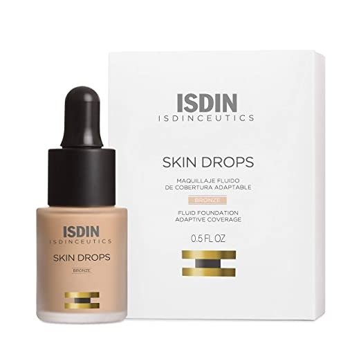 ISDINCEUTICS Skin Drops, Face and Body Makeup Lightweight and High Coverage Foundation, Sand Shade for Fair to Light Skin Tone