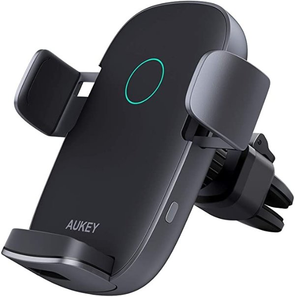 Wireless Car Charger 10W Qi Fast Charging Auto-Clamping Car Phone Mount Air Vent Phone Holder Compatible with iPhone11/11Pro/11ProMax/XSMax/XS/X/8/8+ Samsung S10/S10+/S9/S9+/S8/S8+/Note and More
