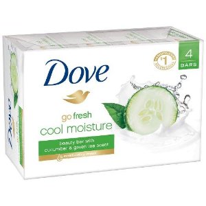 Dove go fresh 洁肤皂-青瓜绿茶香 4 oz, 4个