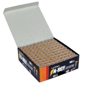 Ultra N-RGY AAA Alkaline Batteries - 1.5v, 100 Pack - U12-42469