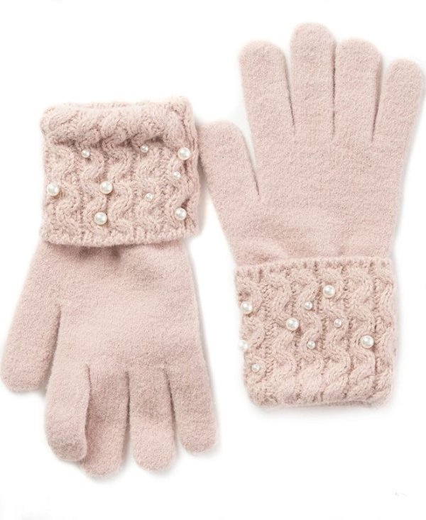 INC Embellished-Cuff Gloves, Created for Macy's