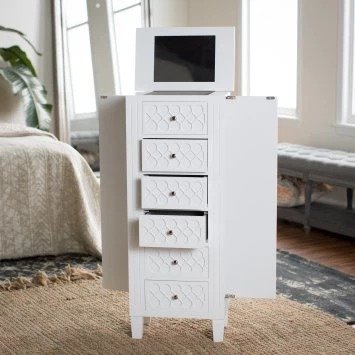 Holland White Jewelry Armoire