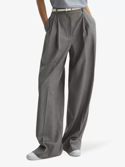 Otis wide-leg mid-rise wool-blend trousers