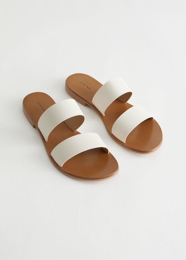 Duo Strap Leather Sandals