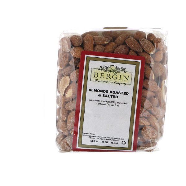Bergin Fruit and Nut Company, 盐焗香烤杏仁，16盎司（454克）