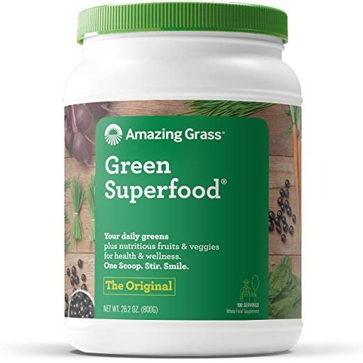 Green Superfood Organic Powder with Wheat Grass and Greens, Flavor: Original, 100 Servings