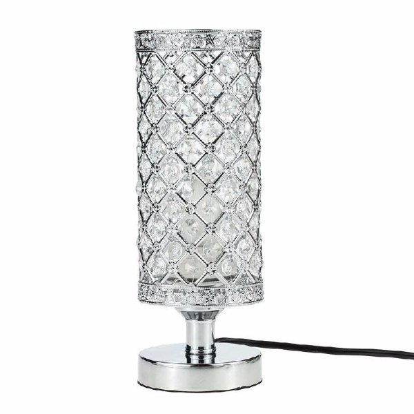 Romacci Tomshine Crystal Silver Beside Table Lamp Desk Light UL listed Decorative for Bedroom Living Dining Room Coffee Shop Bookc - - Joybuy.com
