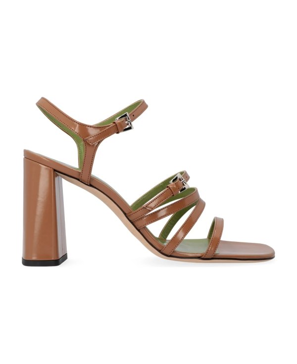 Goldie Patent Leather Sandals With Heel