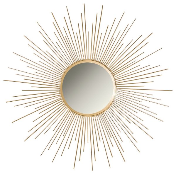 DecorShore 36" Sunburst Decorative Wall Mirror - Midcentury - Wall Mirrors - by DecorShore ™
