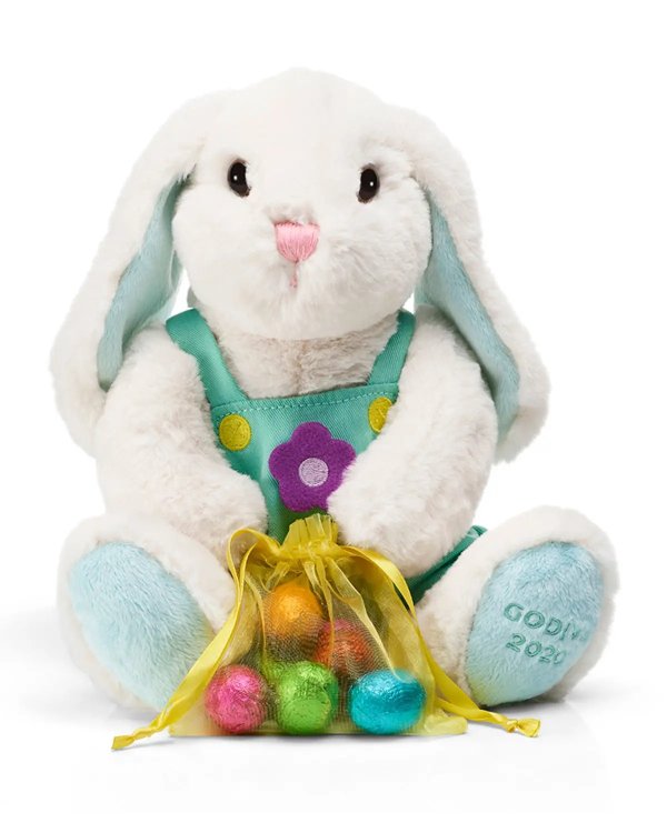 Plush Bunny with Chocolate Foil Eggs