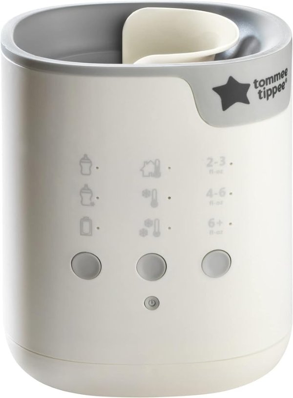 New Tommee Tippee 3 in 1 Advanced Bottle & Pouch Warmer, Breast Milk Safe, Formula Safe, Accurate Temperature Control, BPA Free - White