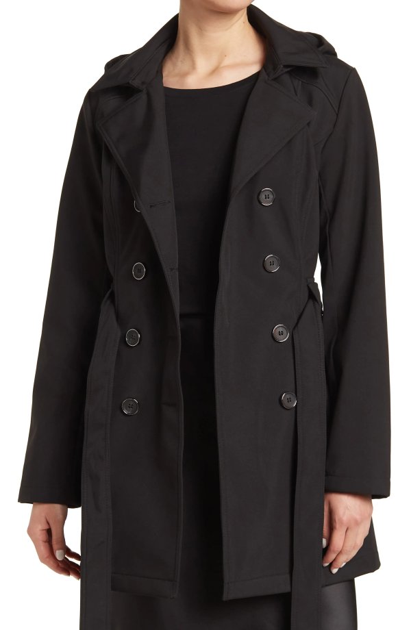 Belted Notch Lapel Peacoat