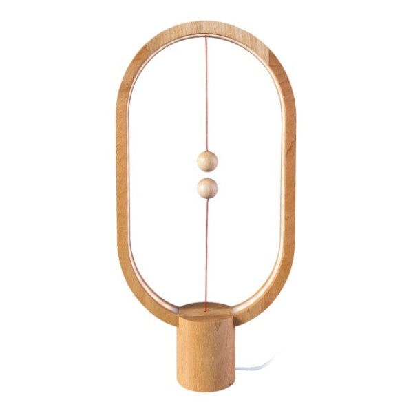 ALLOCACOC Lightweight Magnetic Switch in Mid Air USB Powered LED Heng Balance Lamp #Light Wood Red Dot Award Winner