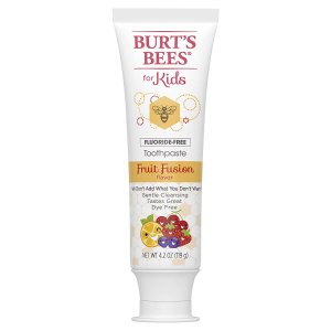 Burt's Bees Kids Toothpaste x3, Fluoride Free, Fruit Fusion, 4.2 Ounce