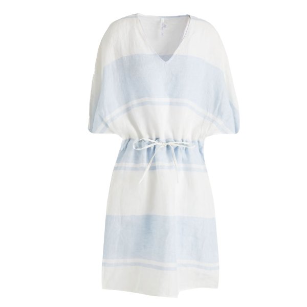 Voyage striped linen coverup
