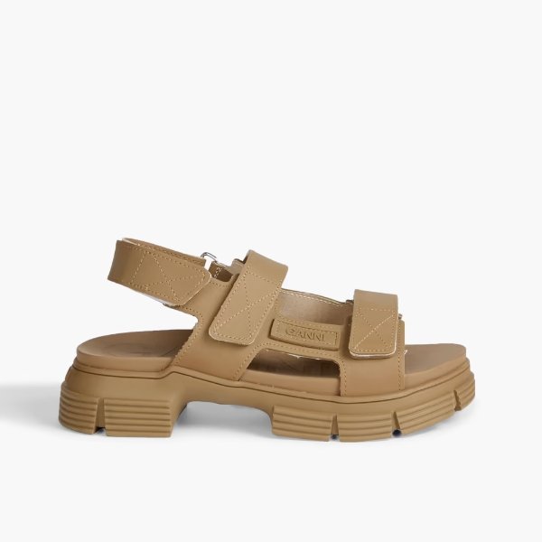 Rubber platform sandals