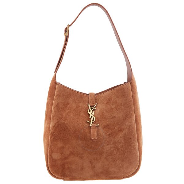Brown Caramel Suede Small Le 5 A 7 Supple Bag