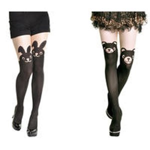 2-Pack of Angelina Animal Faux Thigh-High Pantyhose @ Groupon