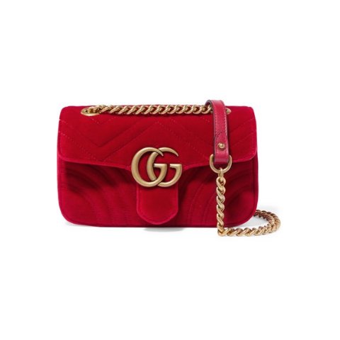 GucciGG Marmont mini quilted velvet shoulder bag