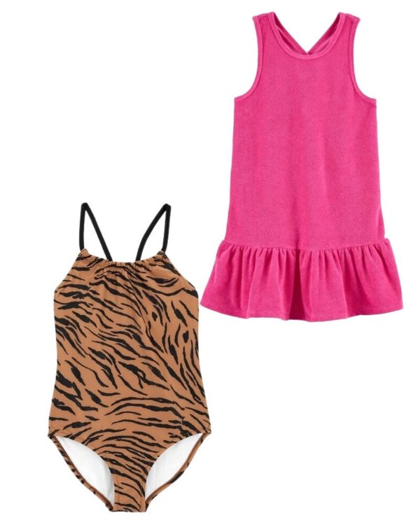 Kid 2-Piece Swimsuit & Cover-Up Set