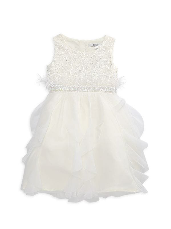Girl's Audrey Sequin Faux Pearl Dress