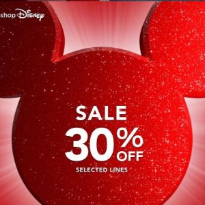 折扣升级：Disney官网 圣诞大促 收卡通公仔、超可爱家居服、周边杂货