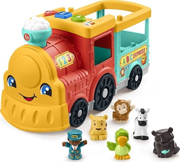 Little People Toddler Learning Toy Big Abc Animal Train With Smart Stages & 6 Figures For Ages 1+ Years