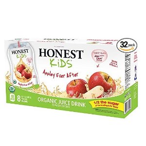 HONEST Kids Organic Juice Drink, Appley Ever After, 6.75 fl oz Pouches (Pack of 32)