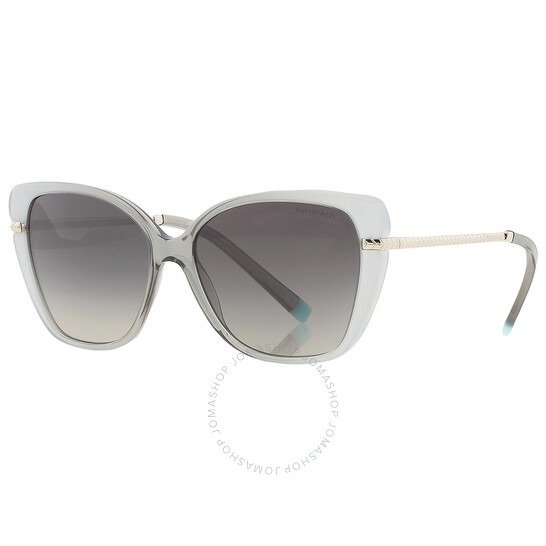 Tiffany Light Gray Gradient Cat Eye Ladies Sunglasses TF4190 834611 57