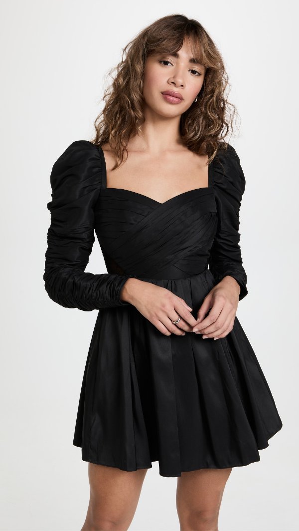 Black Taffeta Mini Dress